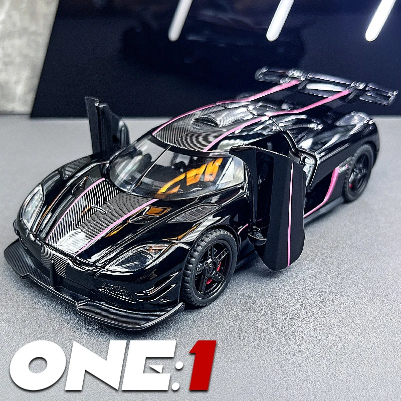 柯尼塞格ONE1车模仿真合金超跑车男孩收藏摆件回力玩具车汽车模型