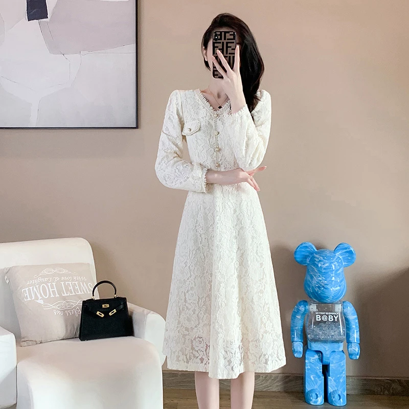 奢姿【千金公主】2023新款胖妹妹雪纺绣花气质连衣裙减龄优雅裙子