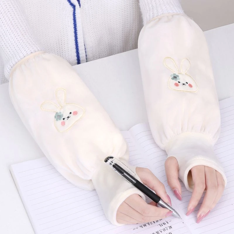 袖套二合一秋冬套袖成人护袖工作上班防脏学生防污长款袖头可爱