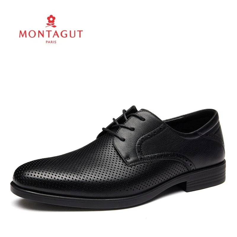 Montagut/梦特娇2023新款商务休闲正装牛津鞋冲孔鞋V72126079A