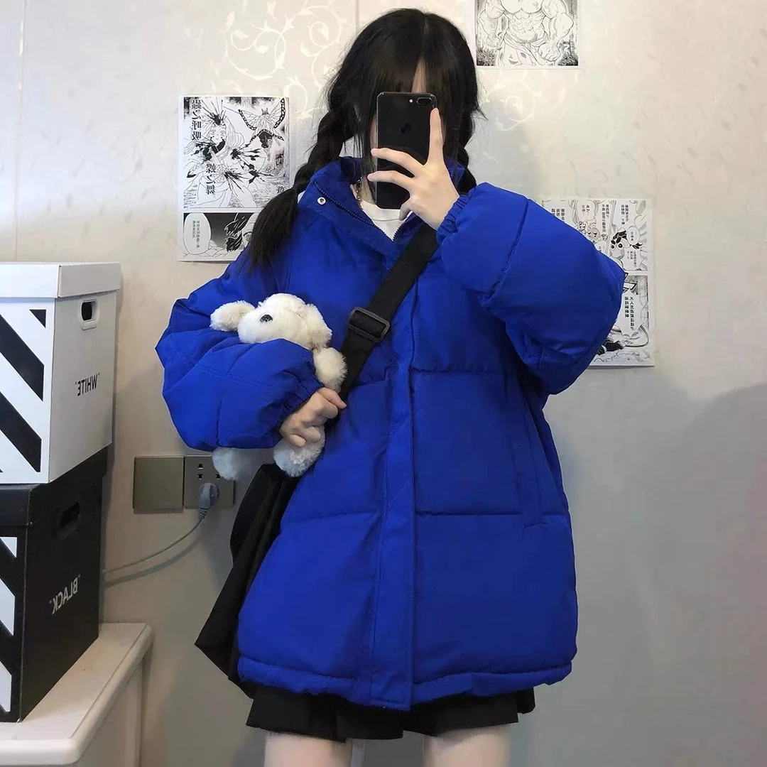 2023新款保暖极简风立领棉衣男女同款韩版潮流宽松休闲百搭面包服