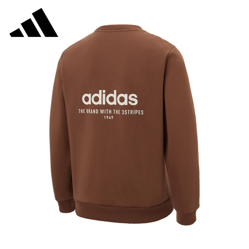 adidas阿迪达斯套头卫衣男女款冬季新款柔和棕加绒保暖卫衣JX9402