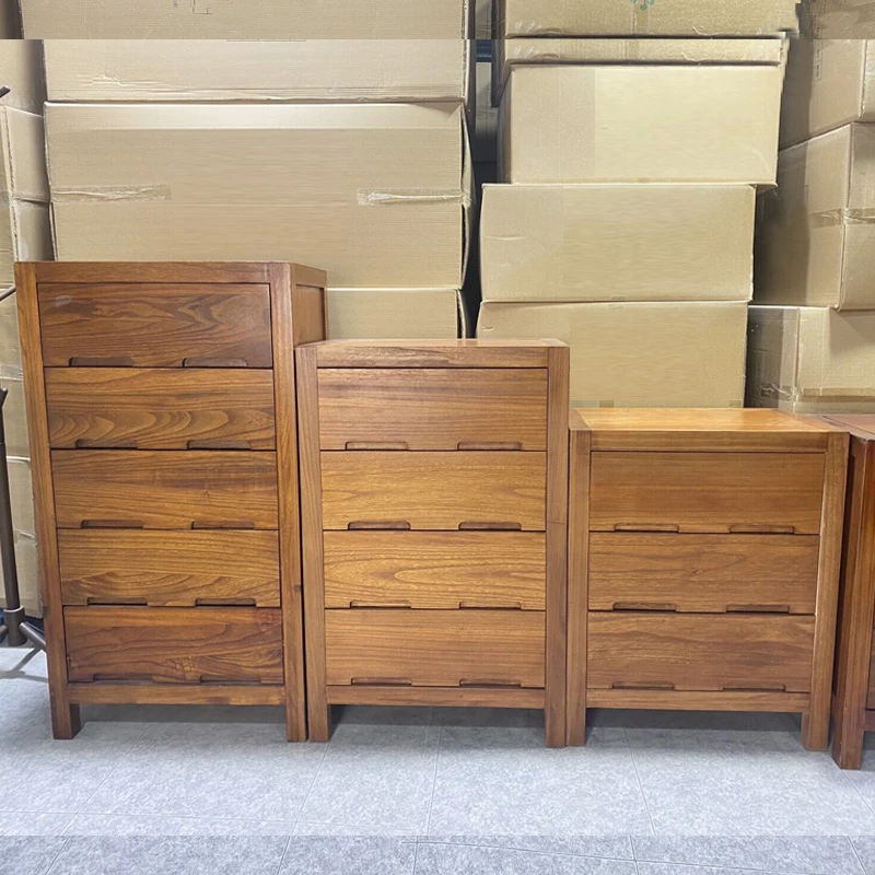 全实木胡桃色斗柜客厅中式三四五斗柜抽屉式矮柜家用