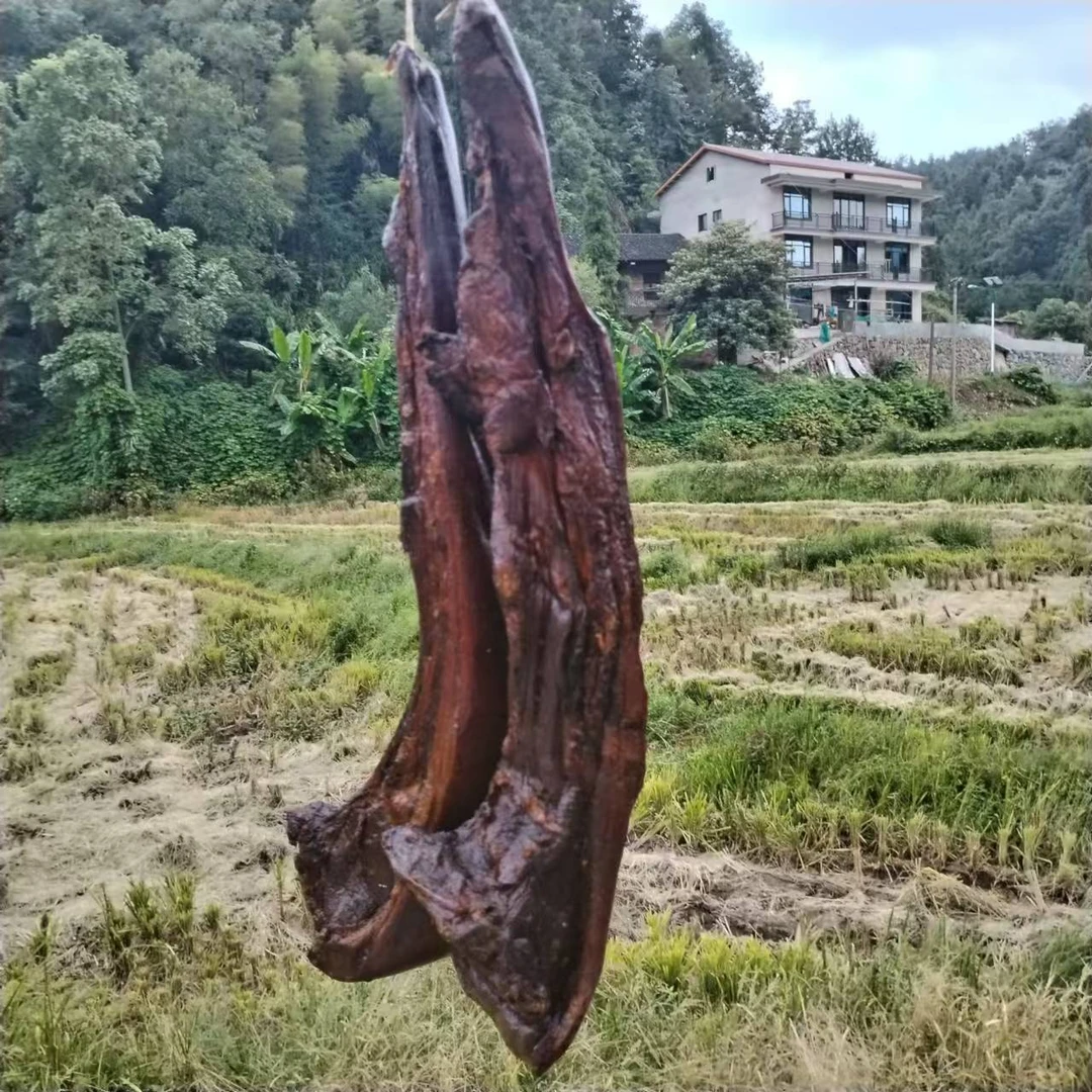 湖南古法腌制茶树烟熏带骨五花老腊肉【直播现称】