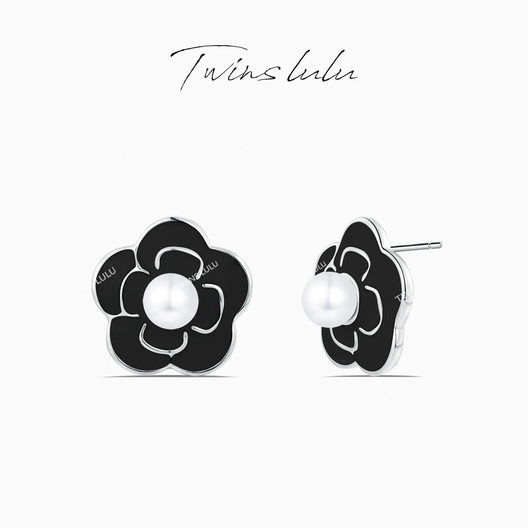 TWINS LULU 流光风 【经典山茶花 】轻奢百搭古典优雅耳环TSL1353