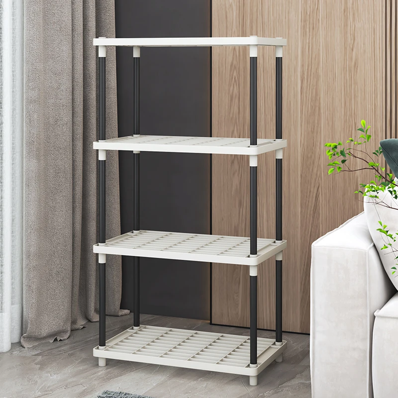 客厅零食整理货架厨房卫生间置物架落地台面塑料浴室收纳储物架子