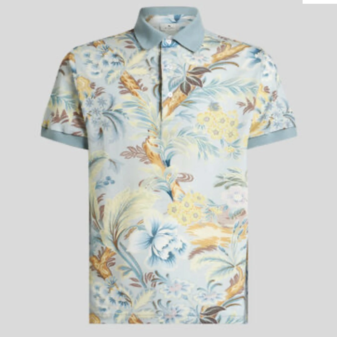 全新未使用  男款花纹图案款 Polo衫