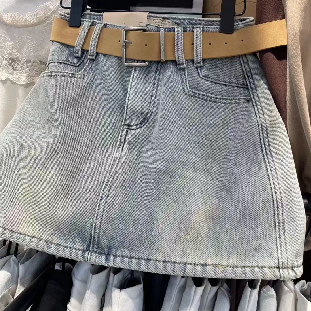 牛仔裙高腰时尚百搭