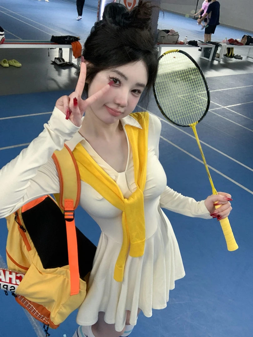 【雅乔定制】半岛情书 POLO领学院风休闲运动连衣裙DYYY-24085505