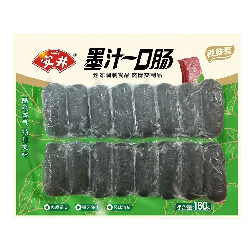 安井锁鲜装墨汁一口肠160g