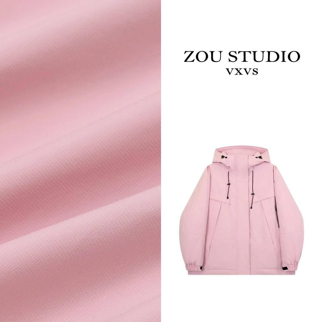 ZOU STUDIO VXVS 寒风瑟瑟 新款潮流双拉链连帽羽绒服4286