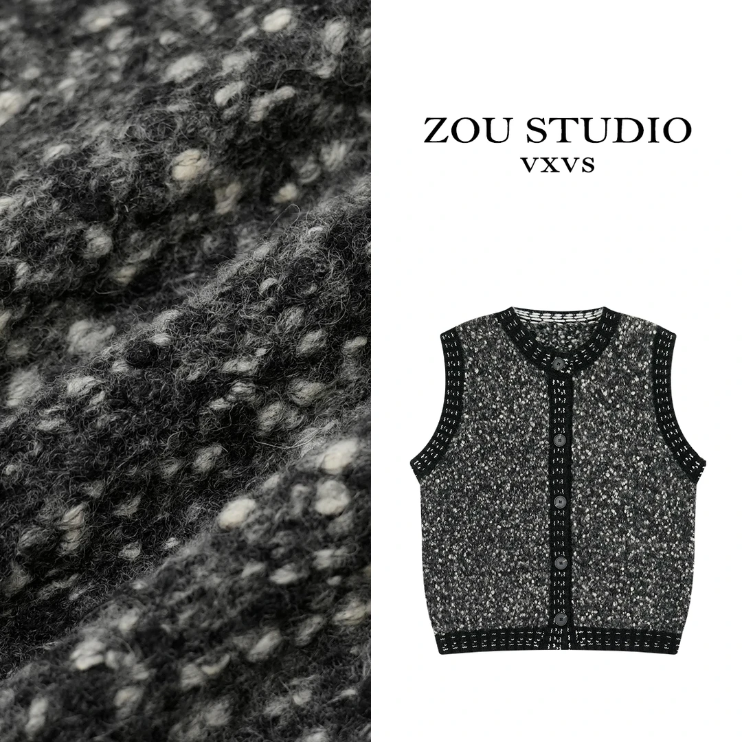 ZOU STUDIO VXVS 巴恩 新款百搭单排扣毛衣马甲66329