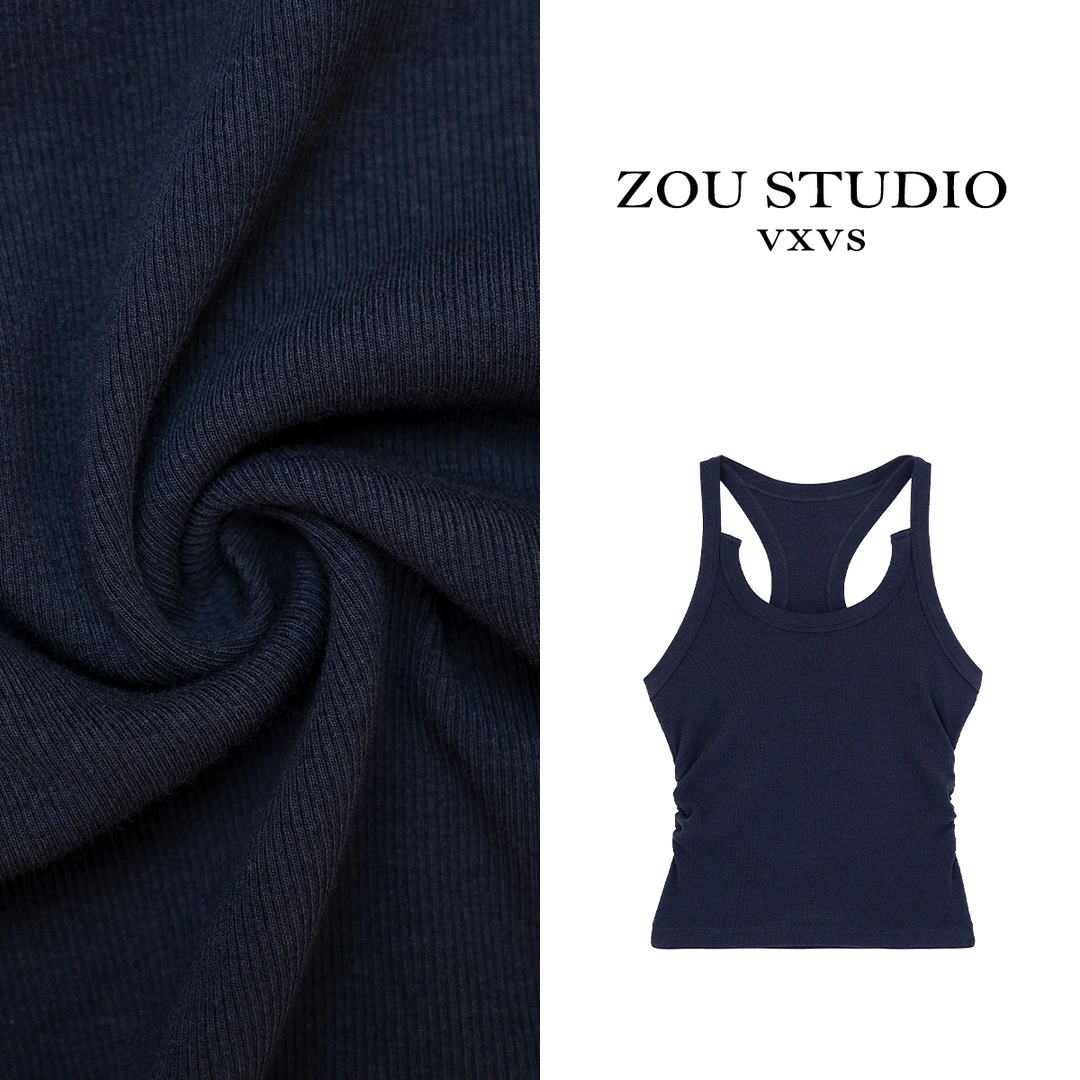ZOU STUDIO VXVS 夏日海滩 新款设计感百搭显瘦工字背心0032