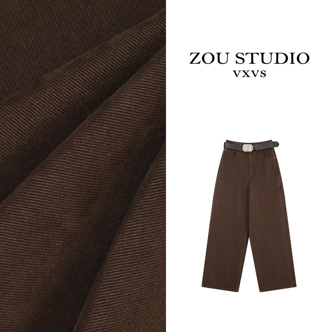 ZOU STUDIO VXVS 轻风叙 新款百搭时尚加绒直筒裤232