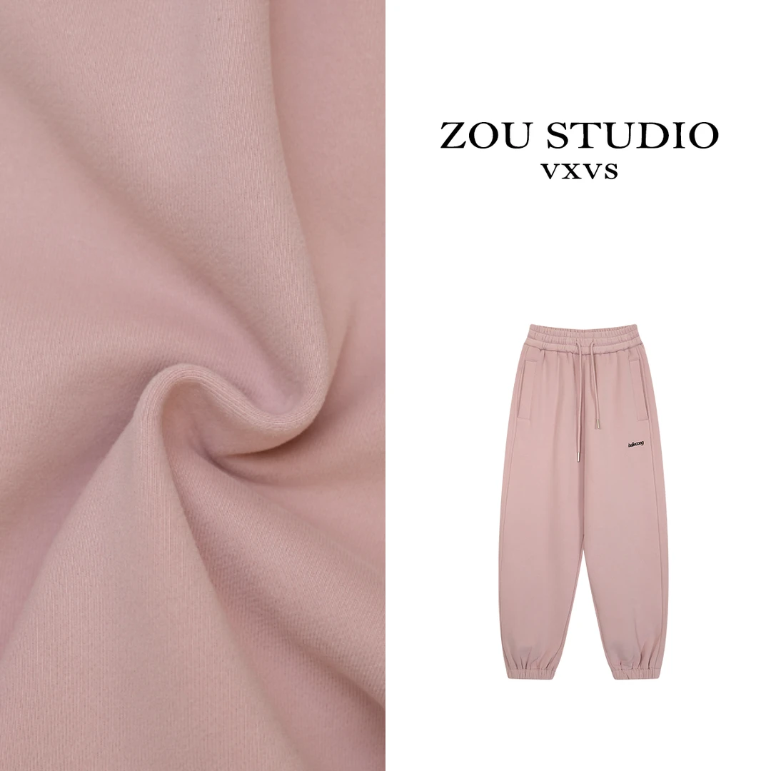 ZOU STUDIO VXVS 限定卫裤 百搭小字母标休闲卫裤(加绒) 13097