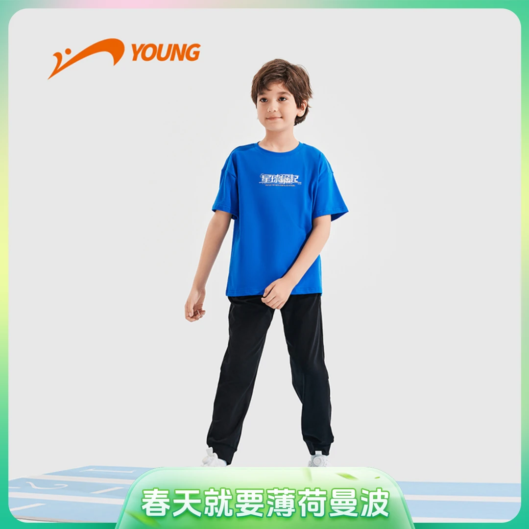 【薄荷曼波】贵人鸟夏季儿童棉T运动男女童透气印花上衣5329161-xdf