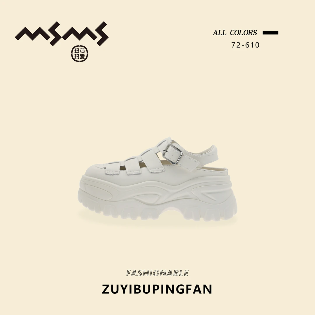 【玛莎玛索】72-610透气春季女鞋时尚百搭休闲鞋圆头厚底鞋