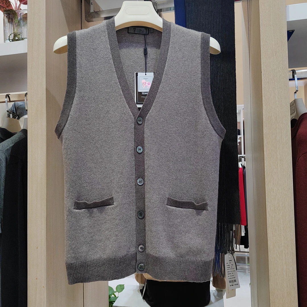 J32Q1Y1201秋冬男士时尚百搭洋气山羊绒背心