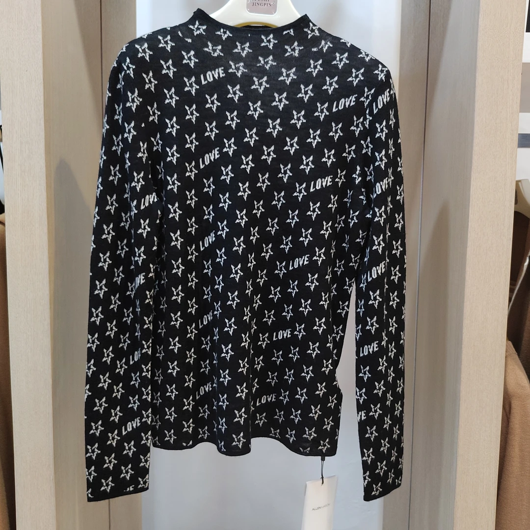 wd8663  秋冬女士时尚百搭洋气绵羊毛针织套头衫