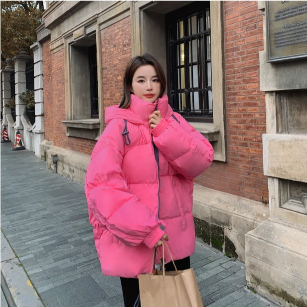 【百福】90白鸭绒ins韩版秋冬2024百搭面包服女款爆款2024新款正品