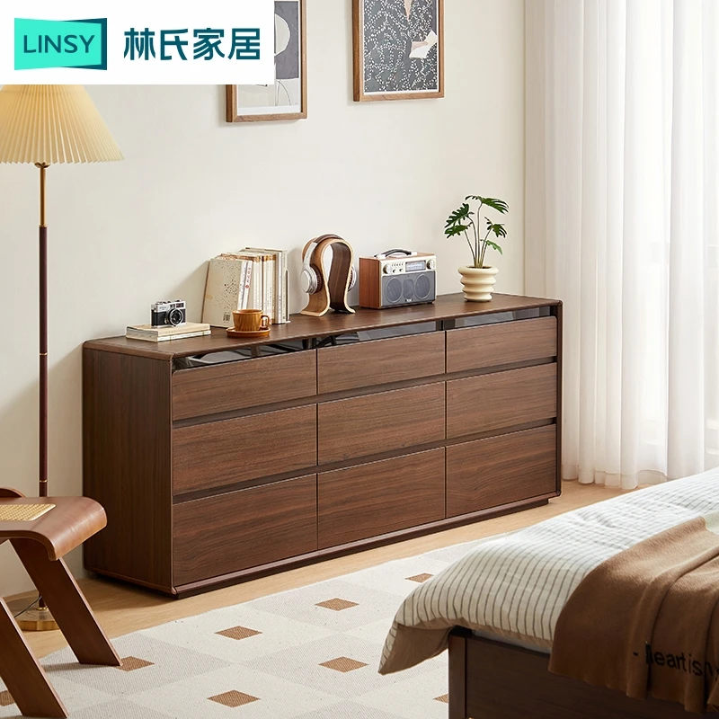 林氏家居美式复古九斗柜卧室家用小户型储物抽屉式斗柜UM4E ZH