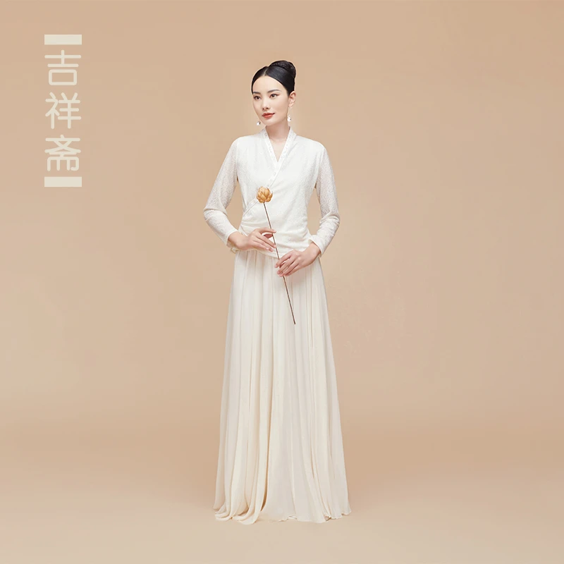 吉祥斋女装丹阙坊收身上衣春夏绣花气质长袖短上衣中式国风汉服