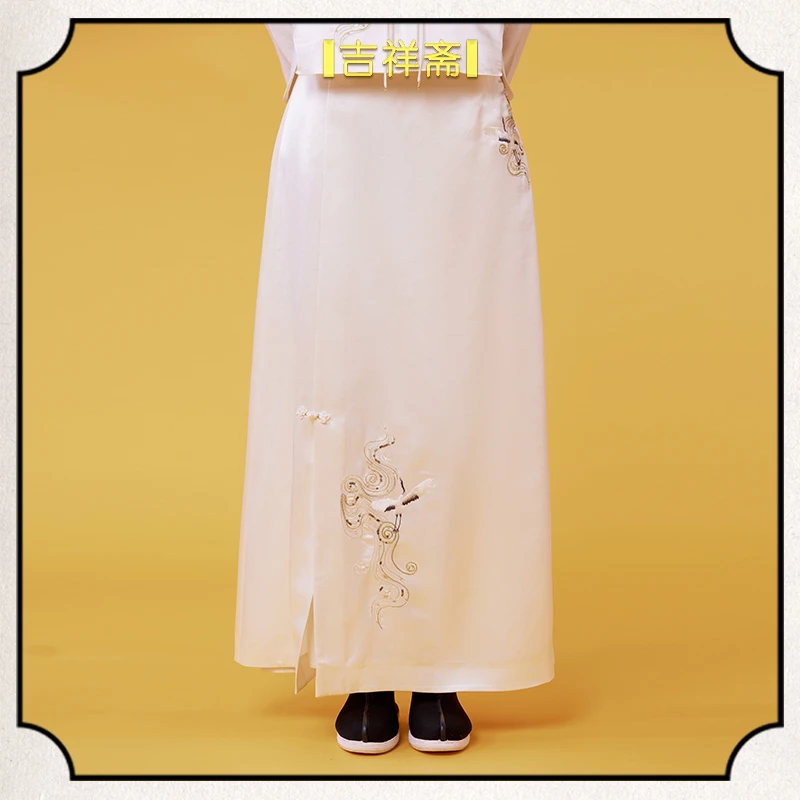 吉祥斋|吉祥斋|碧霄阁长裙 丝毛重磅珠片绣中式长裙