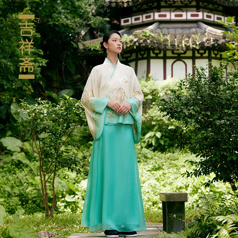 吉祥斋女装云中簪上衣长裙广袖传统交领中国风