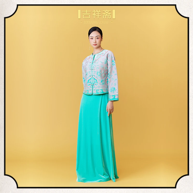 ▎吉祥斋 ▎旃檀阁上衣宫廷风圆领盘扣中式上衣刺绣中国风