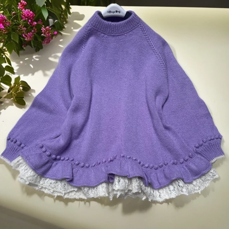 贝锦手编羊绒贝儿公主裙材料包棒针编织送视频教程编织工具制作