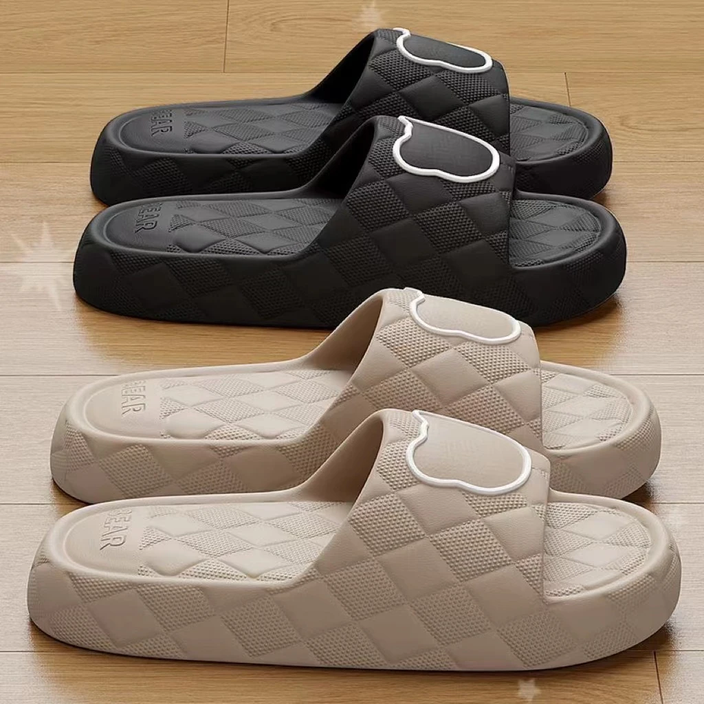 新款拖鞋夏季室内家居厚底浴室防滑简约踩屎感凉拖鞋情侣外穿舒适