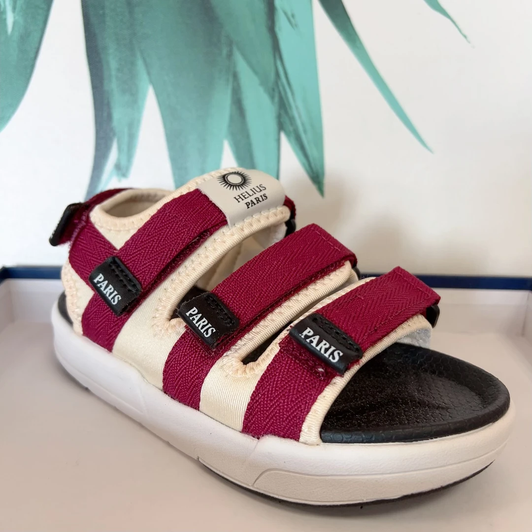 大庆仓  酒红色夏季 儿童运动凉鞋  货号A6031 巳库HL22)