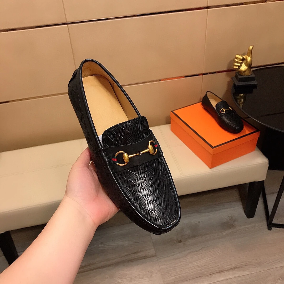 欧美手工男士真皮豆豆鞋夏季新款懒人时尚软底耐磨脚蹬休闲皮鞋