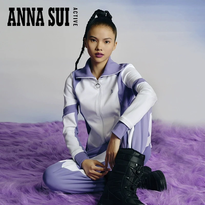 ANNA SUI安娜苏 拼接运动夹克外套上衣女