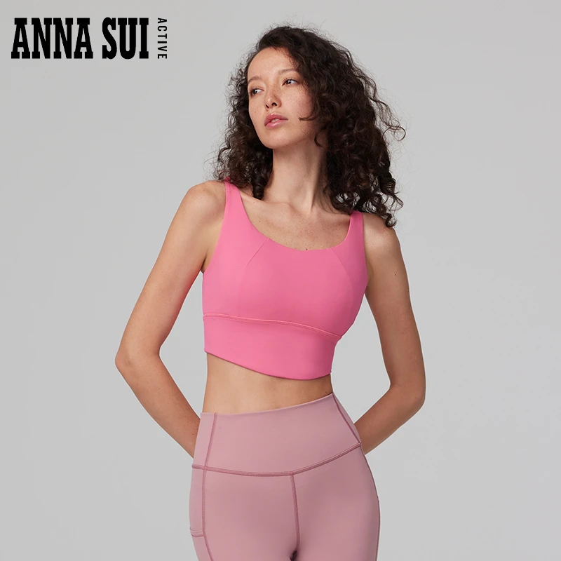 ANNA SUI 棉花糖系列POP 多巴胺亮色双面磨毛美背二合一运动内衣