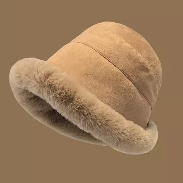 秋冬毛绒保暖护耳渔夫帽子女显脸小毛冬季滑雪骑行