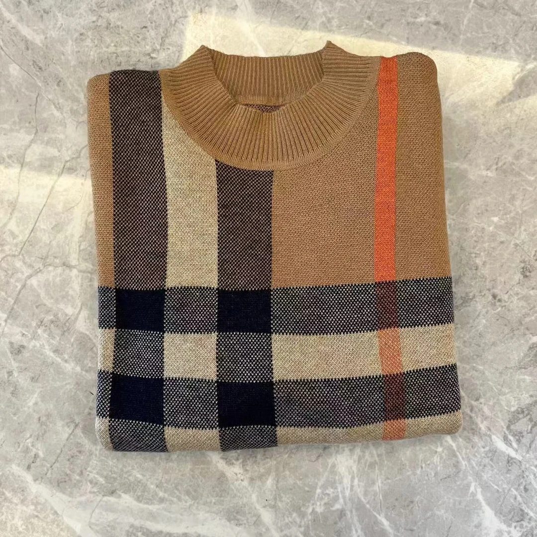 半高圆领套头条纹时尚内搭外穿毛衣816013