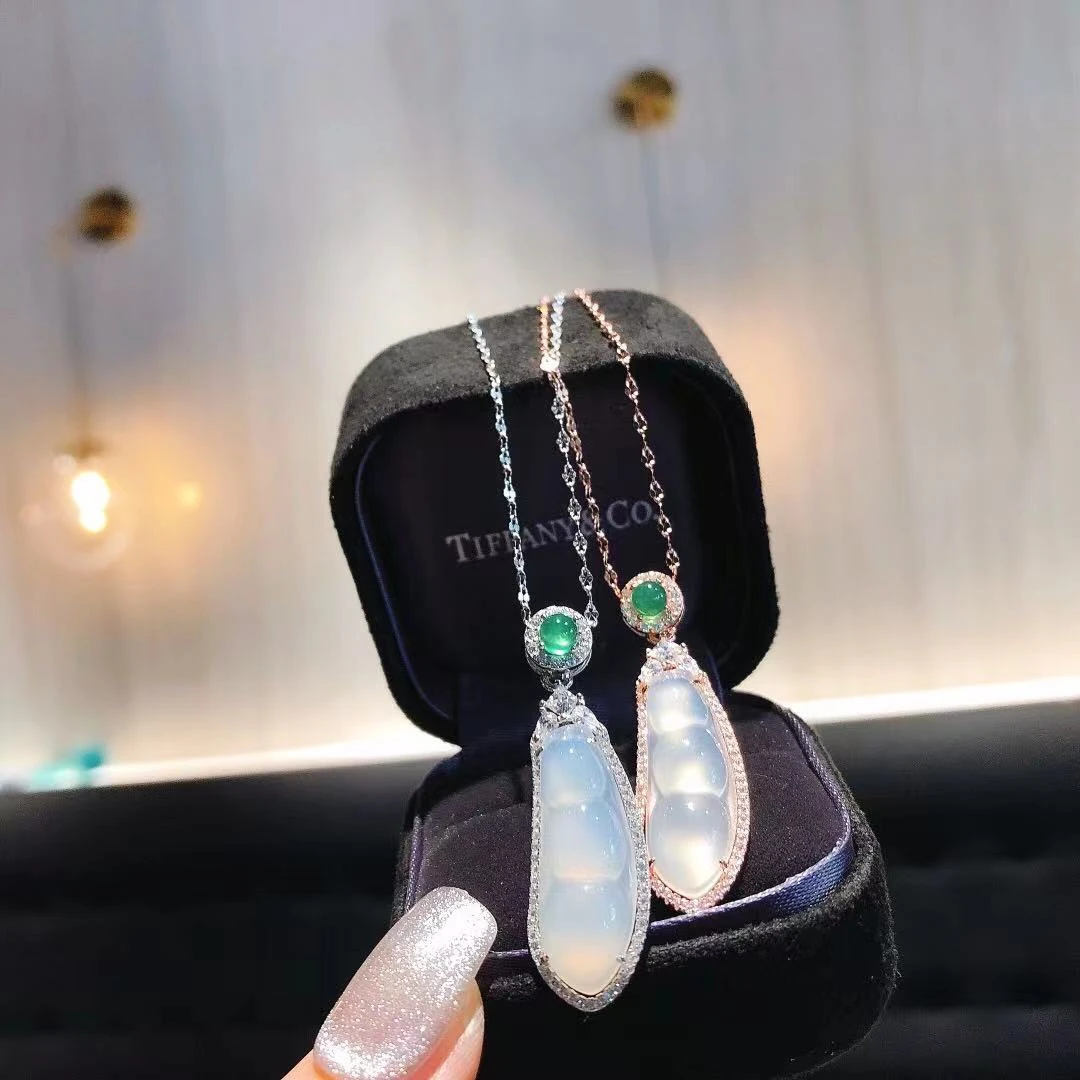 非金属珐琅项链 浒城古娘时尚轻奢精致女款珐琅月牙项链-XL5202