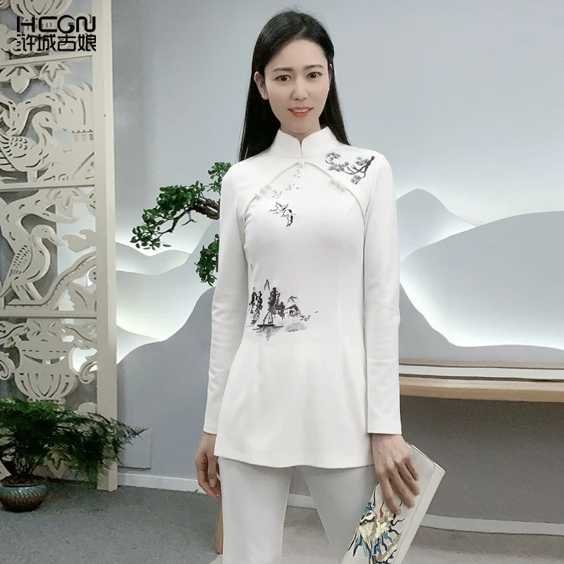 浒城古娘中式国风气质优雅时尚女士烟雨阁套装-21C18210+21C19183