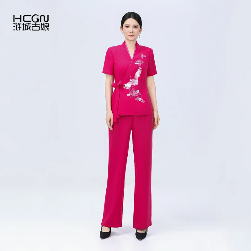 新中式国风女装琬梅西服套装两件套高级感-BMT18736+BMT19566