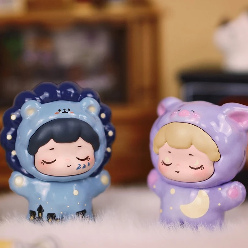 【代拆盒】正版潮玩波普初代经典款透色小抱抱系列盲盒萌粒女生礼物