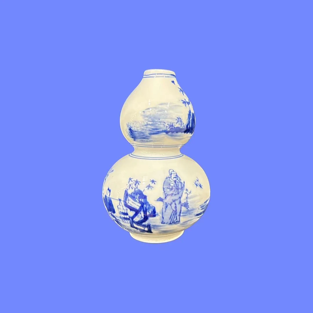 W27当代摆件当代青花葫芦尊
