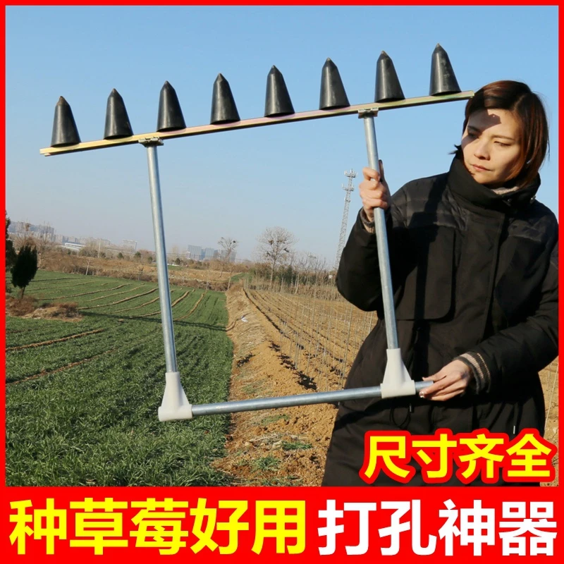 草莓种植打窝神器农用打孔器移栽机打眼打洞工具育苗盘蔬菜定植器