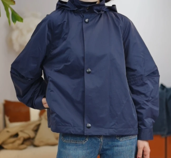 极简/设计款连帽休闲冲锋衣I4329