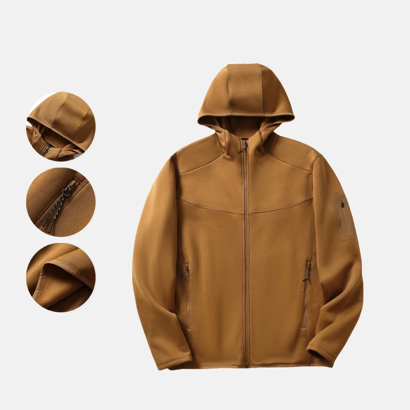 小鱼-LY风格都市技能加绒情侣款连帽软壳外套BJX-23182CS