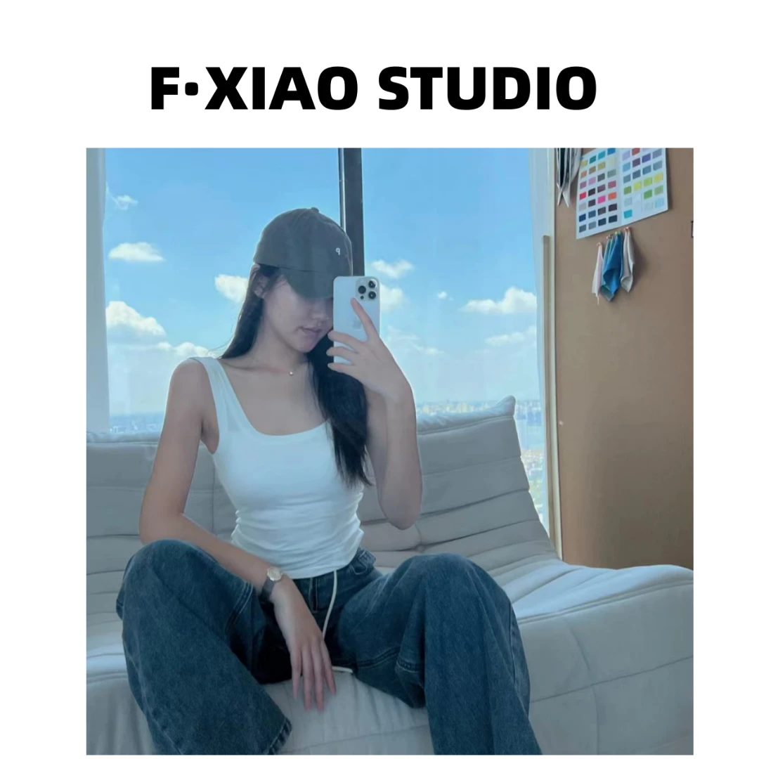 F·XIAO STUDIO 露背防走光U領帶杯墊吊帶内搭外穿美背修身显瘦