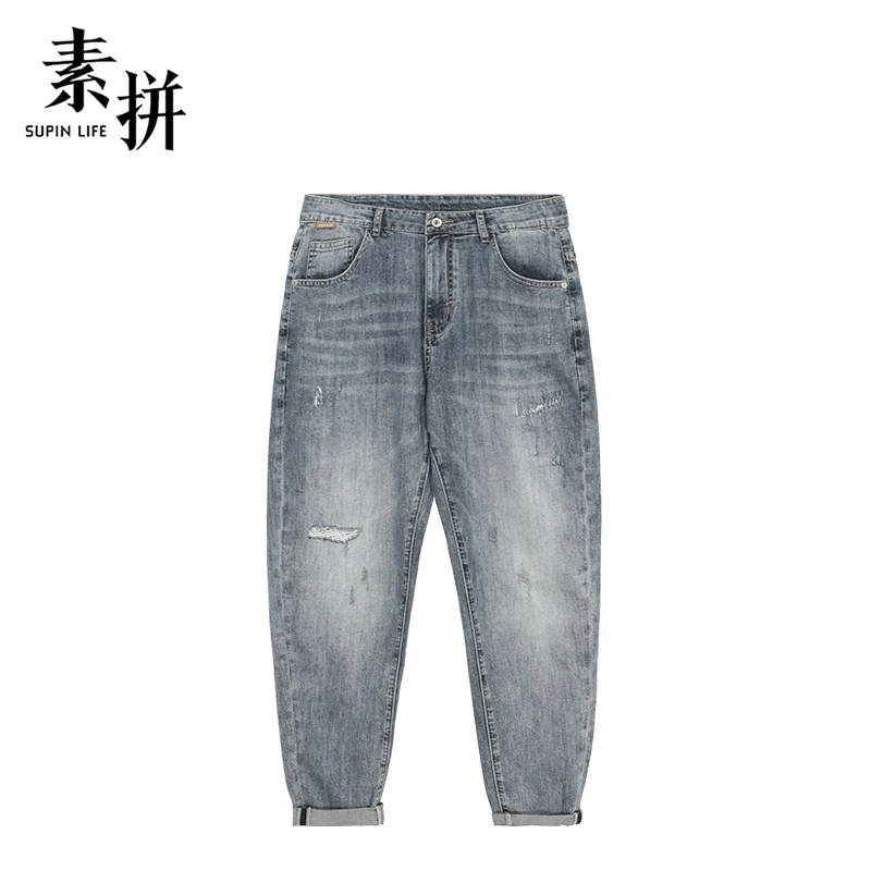 素拼牛仔裤SPBZK323902AM