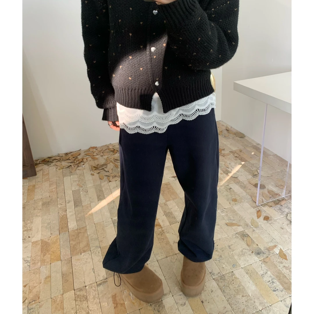 小羊【抽绳卫裤】加绒秋冬高腰垂感休闲卫裤【Y7509】1