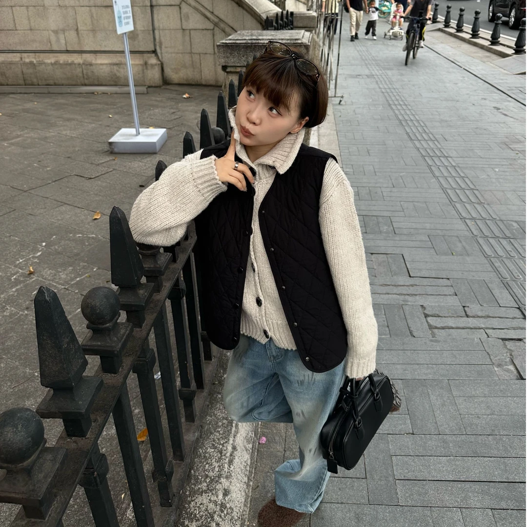 Our2【绗棉马甲】百搭秋冬季短款无袖马甲【B7429】