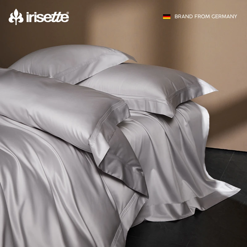 irisette全棉140支床上四件套双股长绒棉床单被套床笠床上用品
